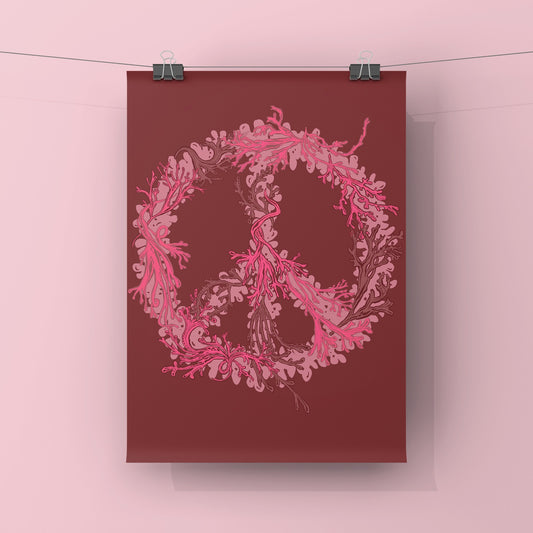 Seaweed Peace - Burgundy